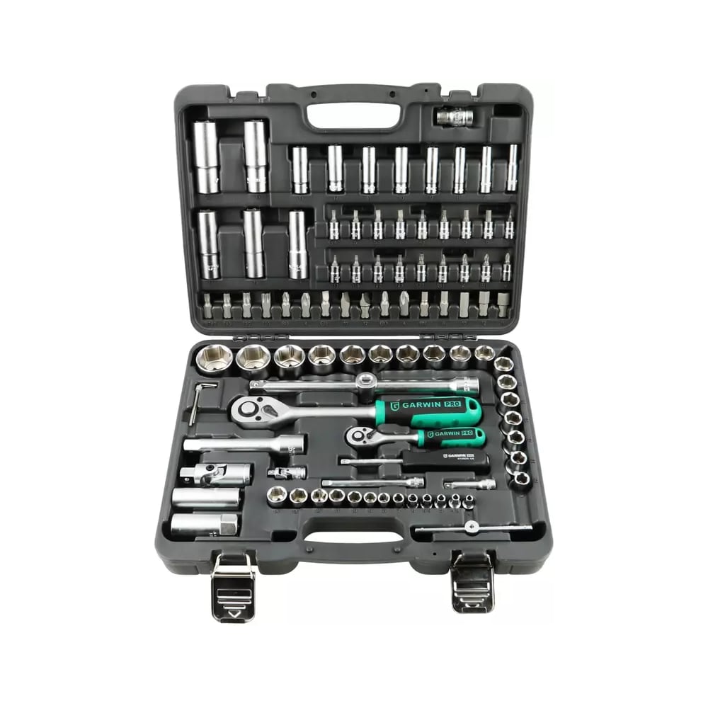 Изображение товара Набор ручных инструментов GARWIN 1/4 и 1/2, 94 предмета GTK-0103094