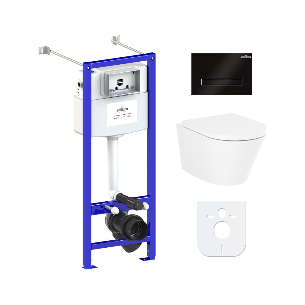 Изображение товара Комплект инсталляции с унитазом Lavinia Boho Biore Compacto Rimless 6 в 1