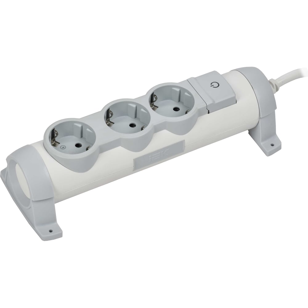 Изображение товара Удлинитель IEK COMFORT У03К 3 розетки, 5 м, защита шторками, белый