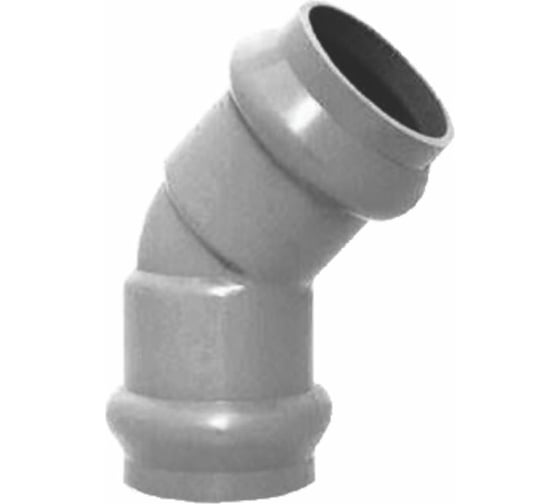 Изображение товара Двухраструбный отвод ХЕМКОР НПВХ 110 мм 45 градусов 2181076 14823