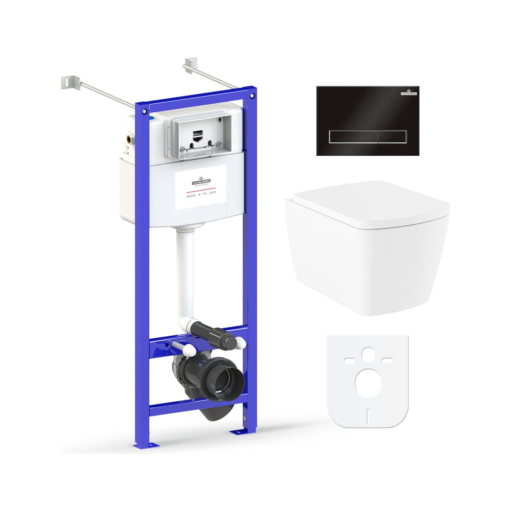 Изображение товара Унитаз Lavinia Boho Aveo Rimless с инсталляцией 6 в 1