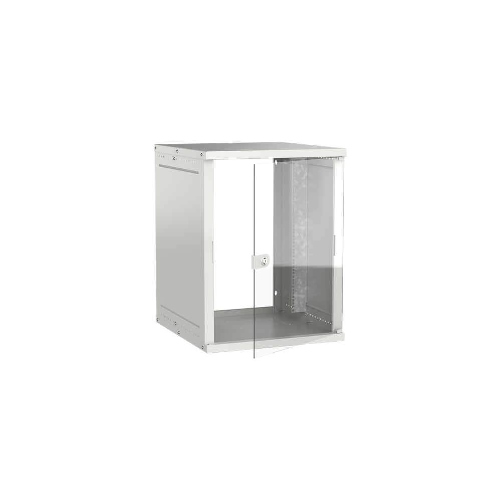 Шкаф настенный GENERICA 15U 600х650мм стеклянная дверь серый LWE3-15U67-GF-G
