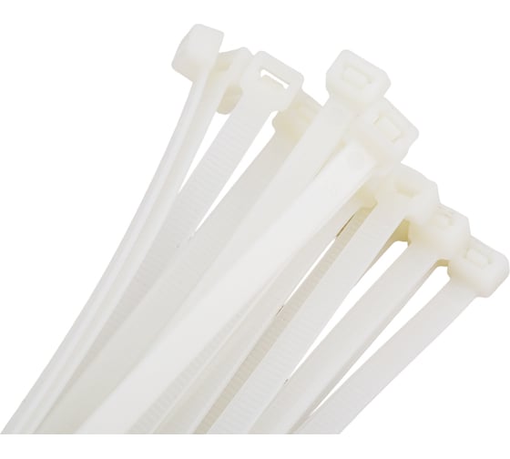 Изображение товара Кабельные стяжки Nord-Yada нейлоновые, 7.6х450 мм, белые, 100 шт. 902050