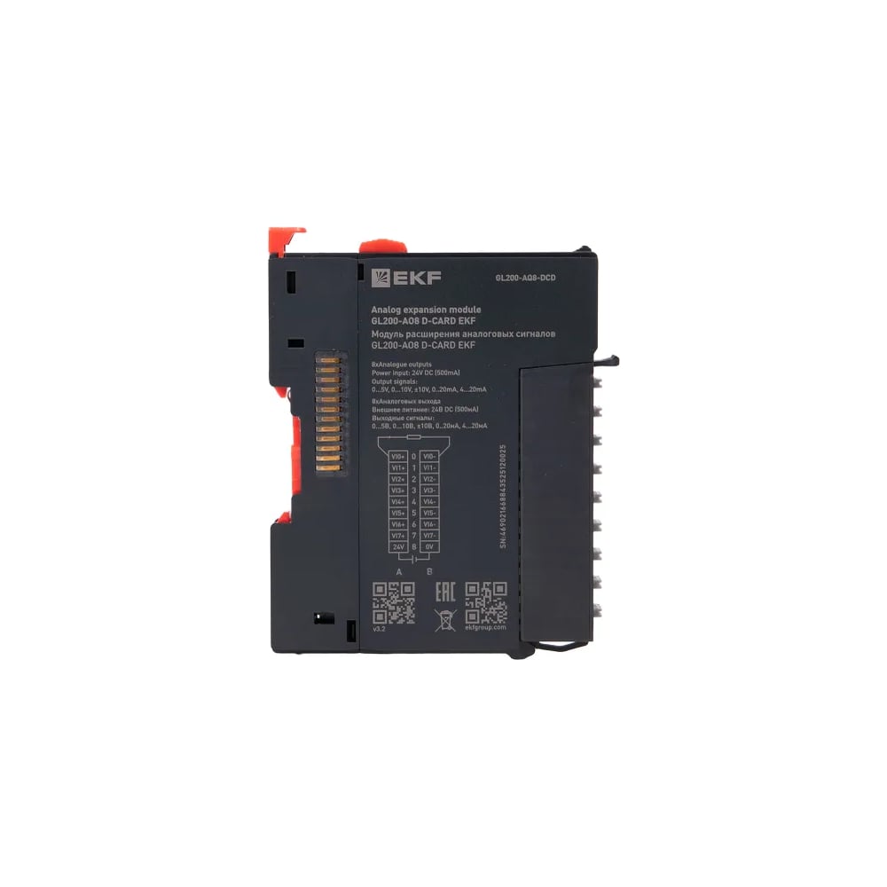 Изображение товара Модуль расширения аналоговых сигналов EKF GL200-AO8 D-CARD для автоматизации