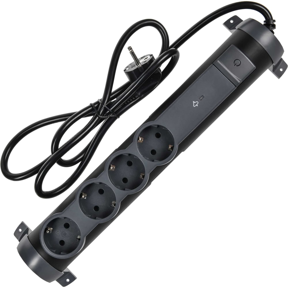 Изображение товара Фильтр сетевой IEK COMFORT СФ-04К 16А 1,5м 3х1,5мм2 черный 694611