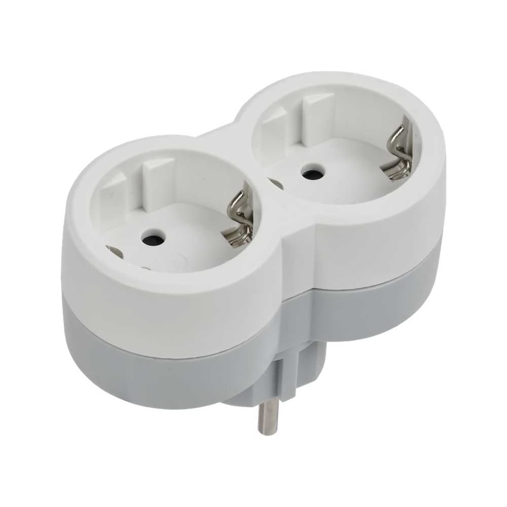Изображение товара Тройник IEK STANDARD Т-01/02 2 места 2P+PE 16А вертикальный белый 050655