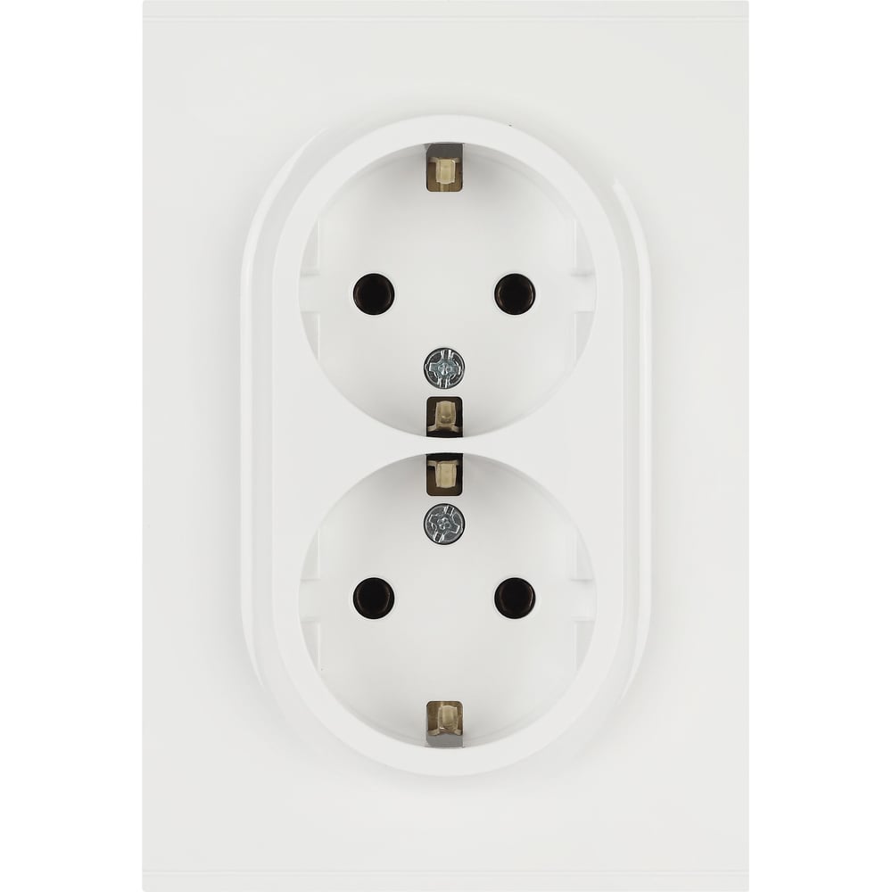 Изображение товара Розетка ЭРА Arktik 16-2104-01 двойная с заземлением 2X2P+E Schuko 16А-250В белый Б0070444