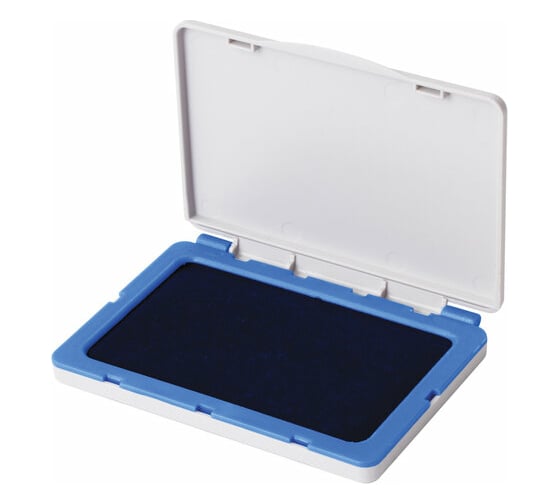 Изображение товара Штемпельная подушка BRAUBERG 120х90 мм рабочая поверхность 110х70 мм, синяя краска 236866