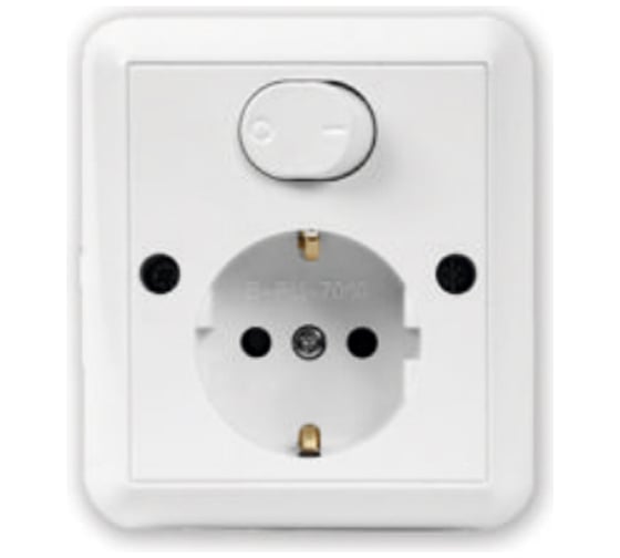 Изображение товара Мебельный блок Bylectrica 1 выключатель + розетка, скрытая установка, 2 лапки, серия ПАРИТЕТ, В-РЦ-7010