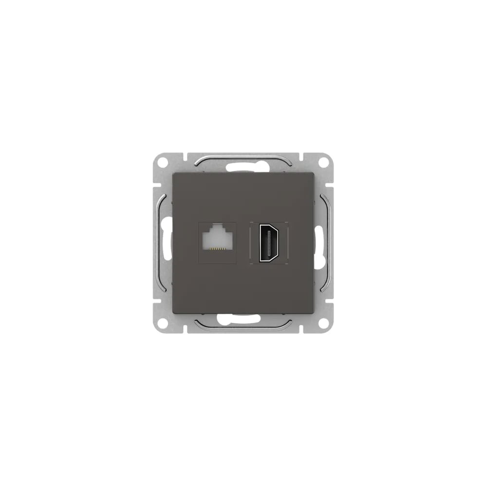 Изображение товара Механизм розетки EKF Эпика HDMI+RJ45 мокко для встроенной установки Изображение товара Механизм розетки EKF Эпика HDMI+RJ45 мокко для встроенной установки