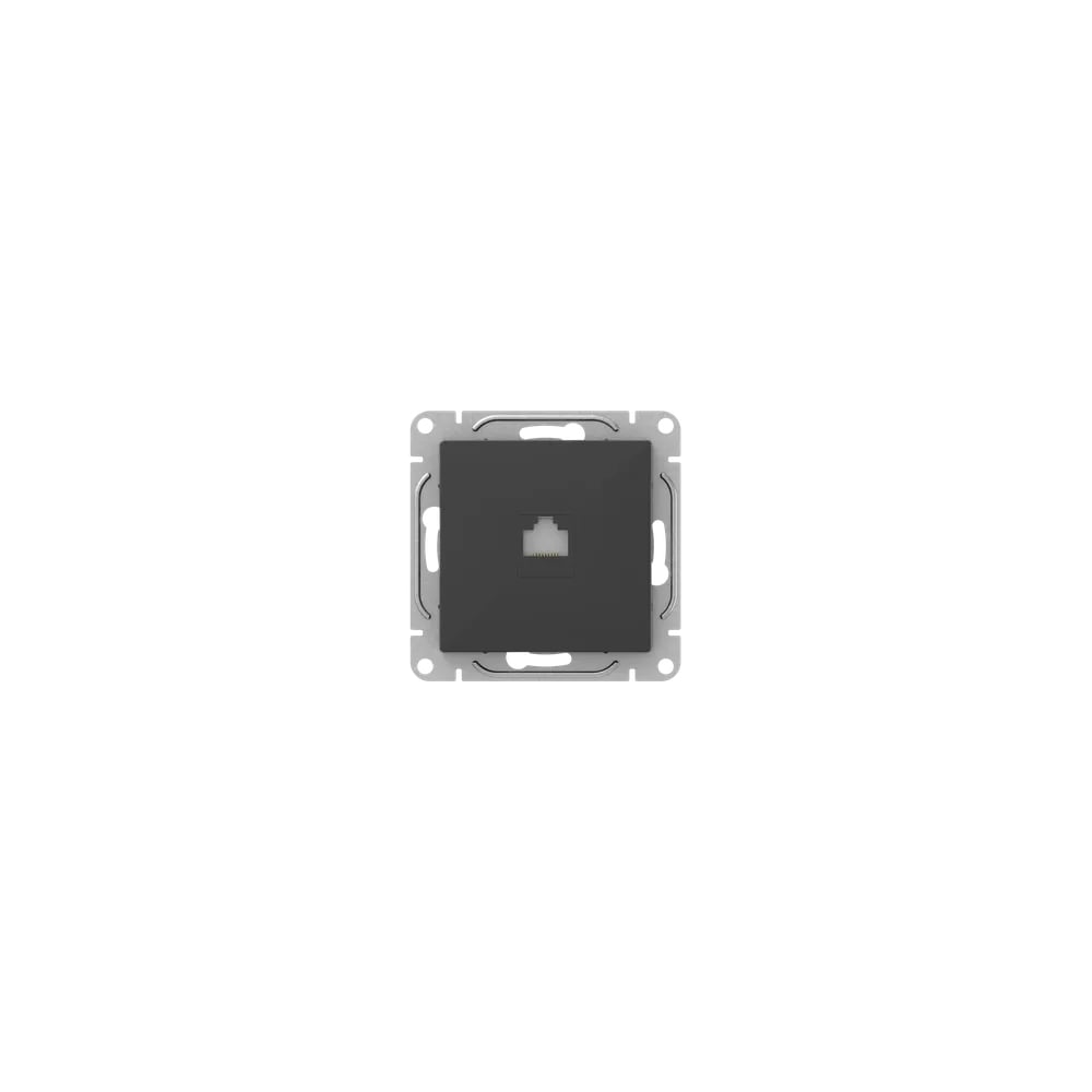 Механизм розетки EKF Эпика RJ45 (cat6), чёрный UP1-SOB-RJ45-6