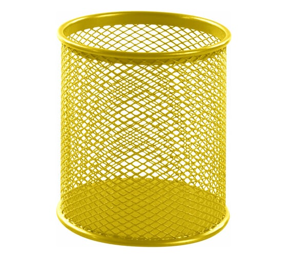 Изображение товара Подставка-органайзер BRAUBERG Germanium металлическая, круглое основание,100x89 мм, желтая 231980
