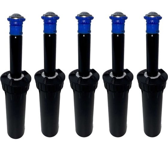 Изображение товара Дождеватель выдвижной для полива гозона RAINMATIC PRO SPRAY GUARD 4 SA22F, комплект 5 штук (высота 10см, в комплекте с многоструйным ротатором, радиус полива до 6,5 м, сектор полива 360) 5 шт х RM PRO SPRAY GUARD 4 SA22F 5 шт х RM PRO SPRAY GUARD 4 SA28F