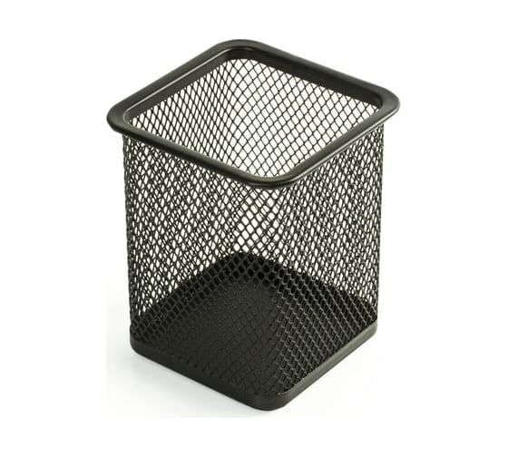 Изображение товара Подставка-органайзер BRAUBERG Germanium металлическая, квадратное основание, 98x80x80 мм, черная 231938