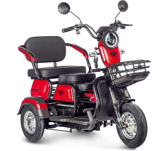 Изображение товара Электротрицикл Rutrike Бумеранг 48-60V600W20A/H Красный-3337 026899-3337