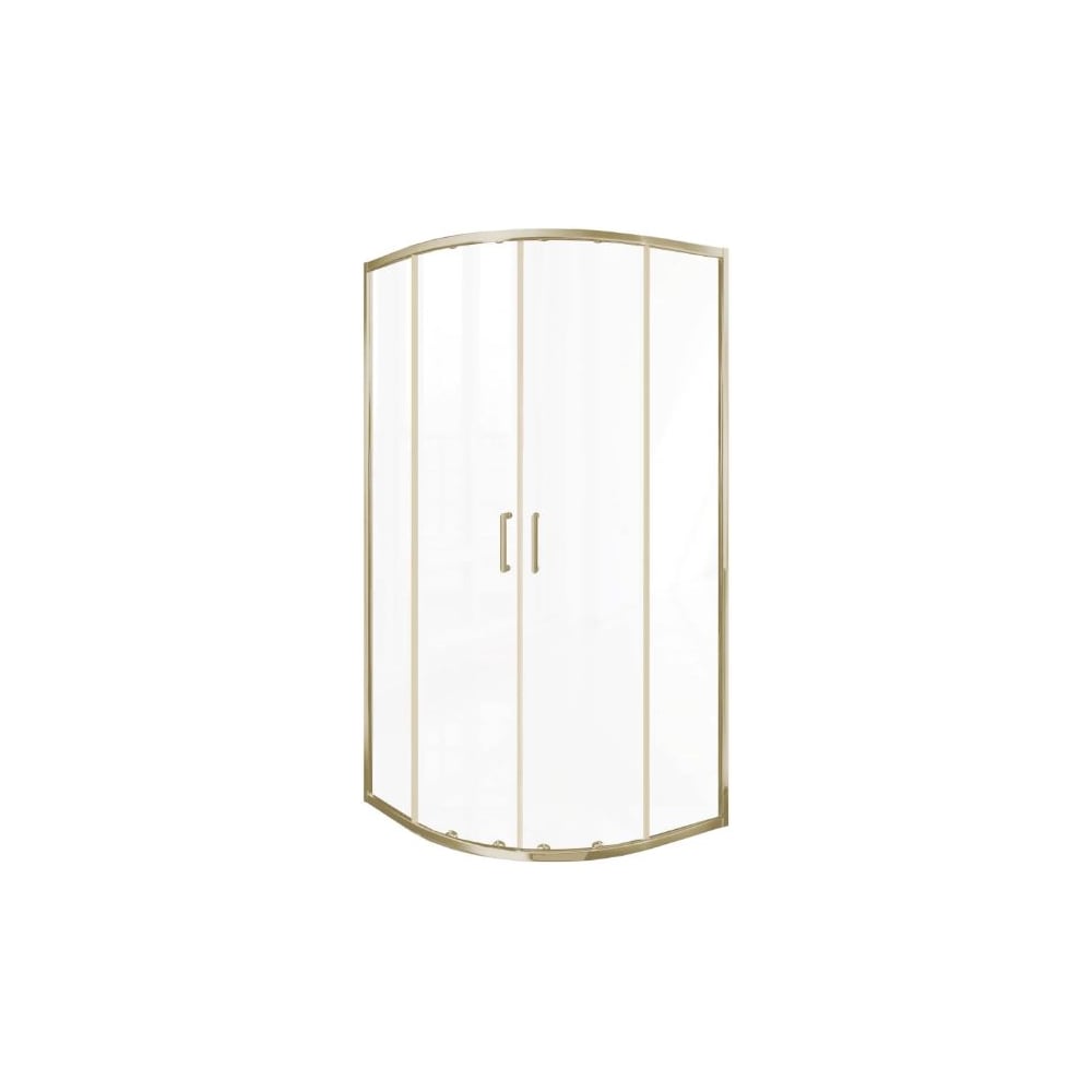 Изображение товара Душевое ограждение GooD DooR Elite R-80-C-BG 1900 мм прозрачное с золотым профилем Изображение товара Душевое ограждение GooD DooR Elite R-80-C-BG 1900 мм прозрачное с золотым профилем