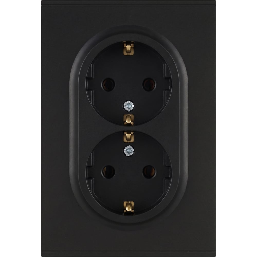 Изображение товара Розетка ЭРА Arktik 16-2104-05 двойная с заземлением 2X2P+E Schuko 16А-250В антрацит Б0070448