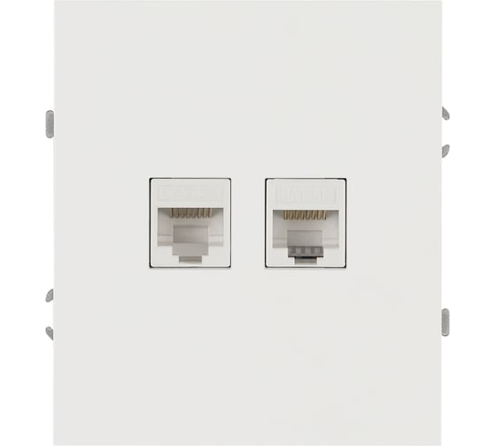 Изображение товара Розетка ЭРА Arktik 16-3108-01 информационная двойная 2XRJ45 белый Б0070484