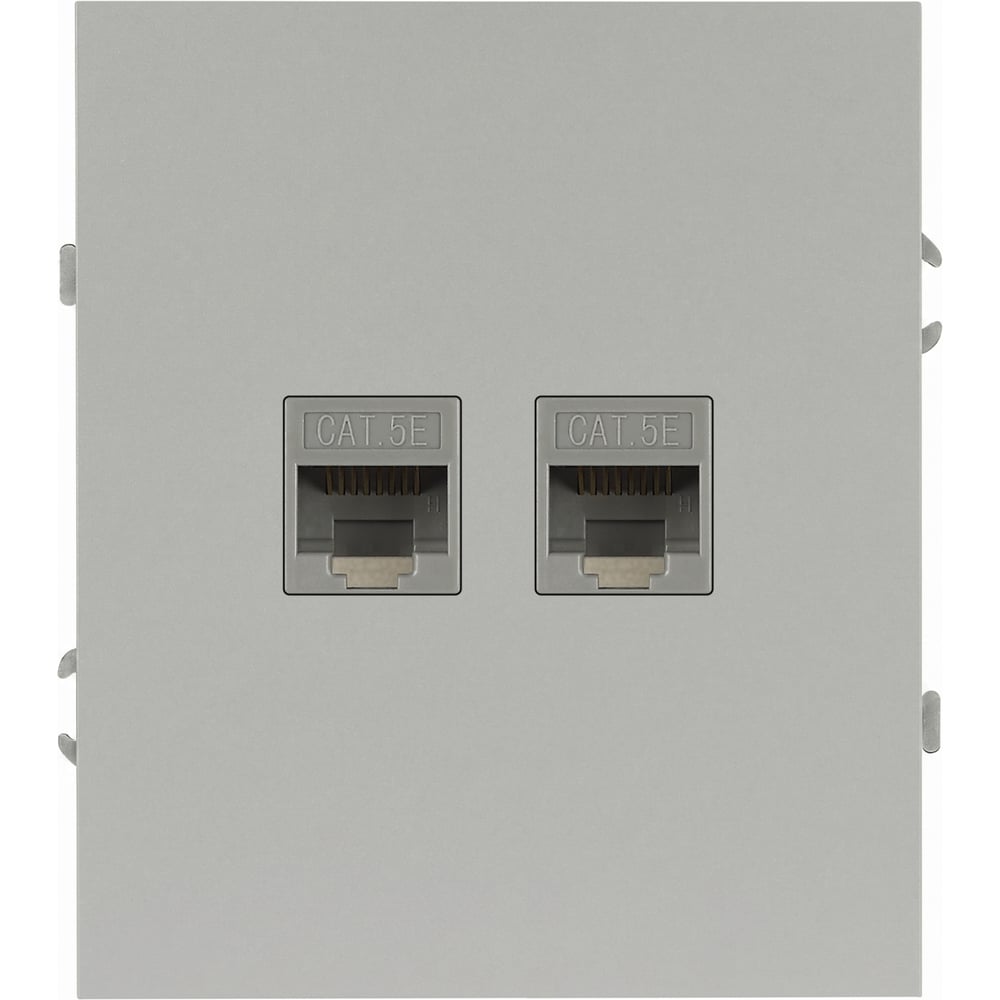 Изображение товара Розетка ЭРА Arktik 16-3108-03 информационная двойная 2XRJ45 алюминий Б0070486