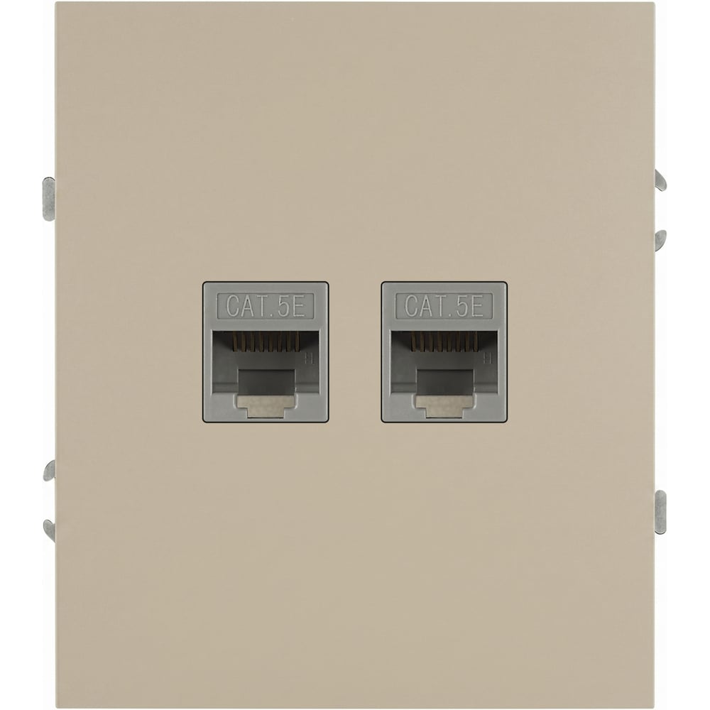 Изображение товара Розетка компьютерная Ethernet ЭРА Arktik IP20 шампань