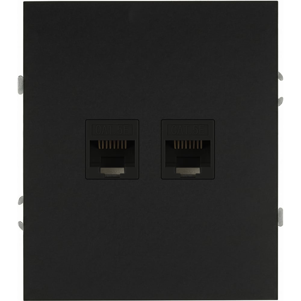 Изображение товара Розетка ЭРА Arktik 16-3108-05 информационная двойная 2XRJ45 антрацит Б0070488