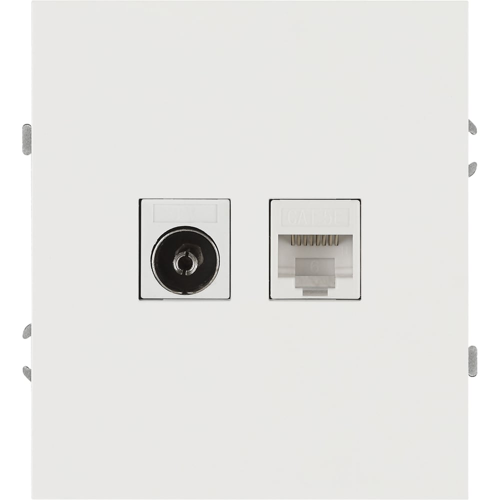 Изображение товара Розетка ЭРА Arktik 16-3110-08 с комбинированными гнездами RJ45 и TV