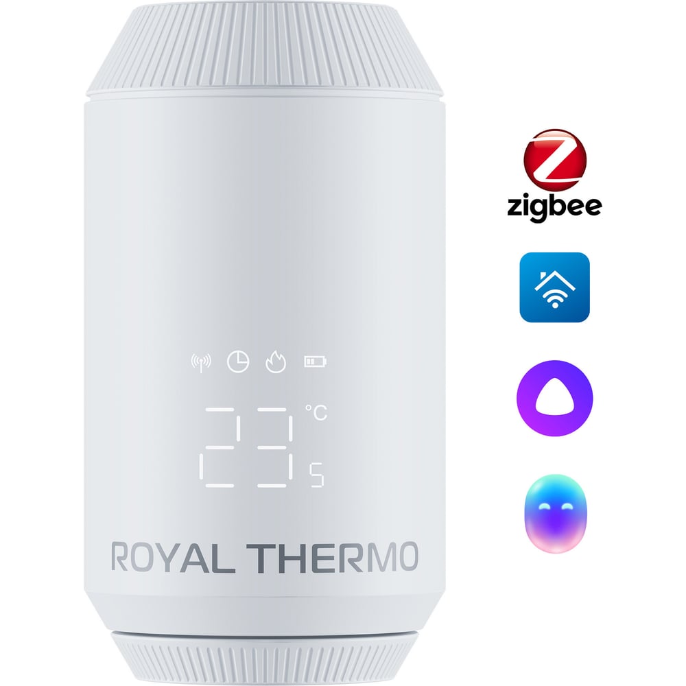 Изображение товара Термостат радиаторный электронный Royal Thermo Smart Heat 2.0, белый НС-1735430 Изображение товара Термостат радиаторный электронный Royal Thermo Smart Heat 2.0, белый НС-1735430