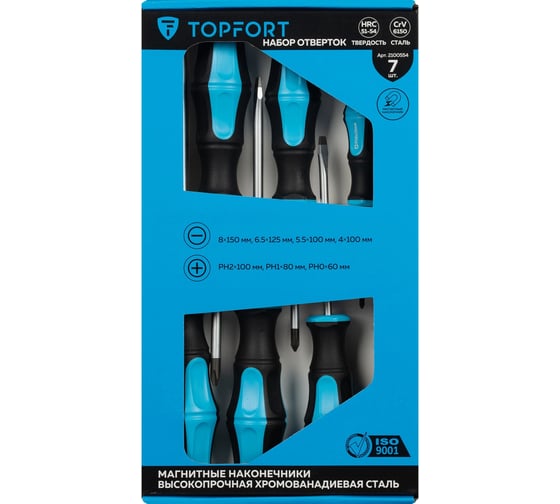 Изображение товара Набор отверток TOPFORT 7 шт (547407) 2100554
