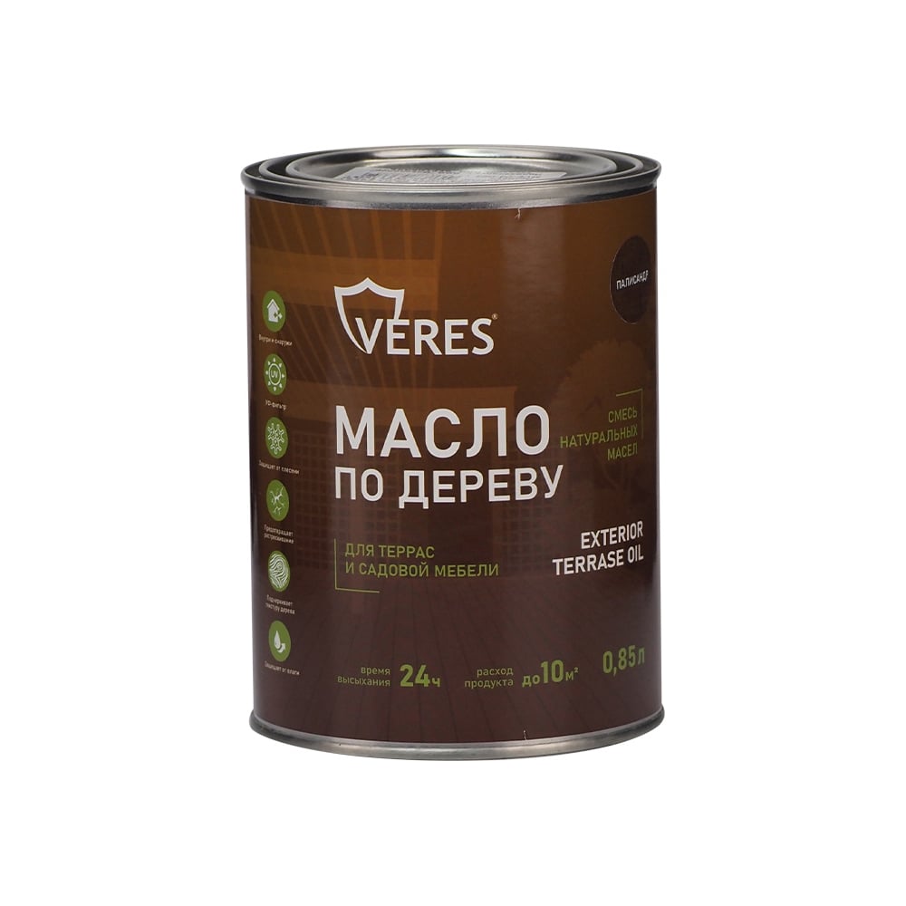 Изображение товара Масло для дерева Veres Exterior Terrase Oil, 0,85 л, палисандр 280552 Изображение товара Масло для дерева Veres Exterior Terrase Oil, 0,85 л, палисандр 280552