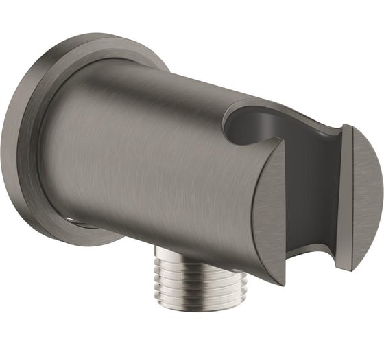 Изображение товара Подключение для душевого шланга Grohe Rainshower с держателем ручного душа темный графит матовый 26658AL0