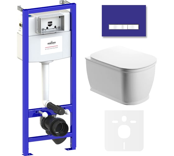 Изображение товара Инсталляция с подвесным унитазом Lavinia Boho Bell Pro Rimless комплект 6 в 1 75110003