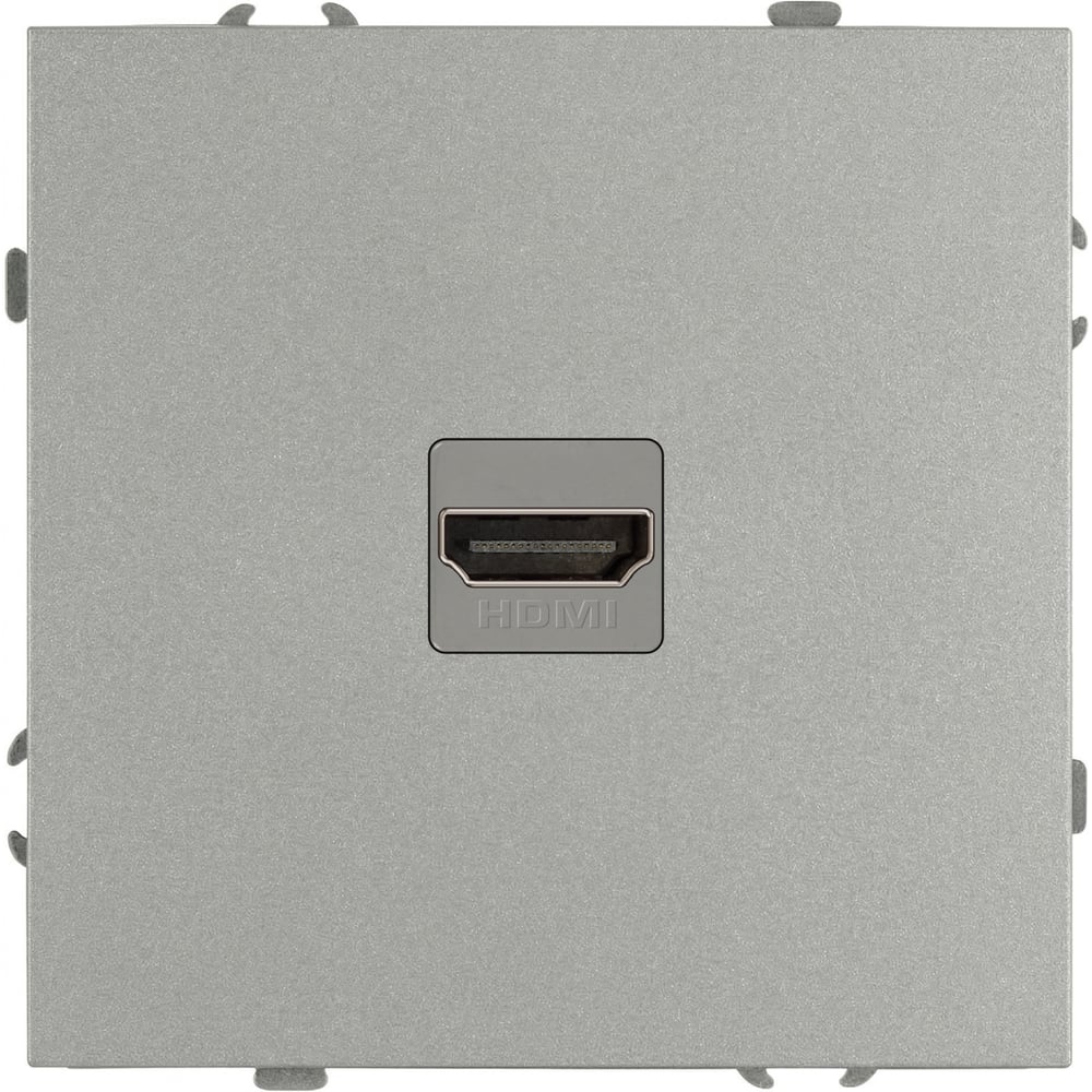 Изображение товара Розетка ЭРА Galaxy 15-3114-03 HDMI IP20 алюминий Б0070796