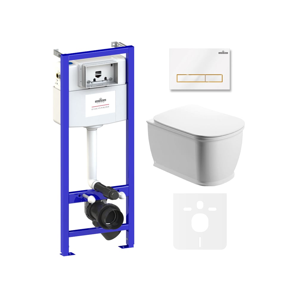 Изображение товара Унитаз Lavinia Boho Bell Pro Rimless с инсталляцией 6 в 1