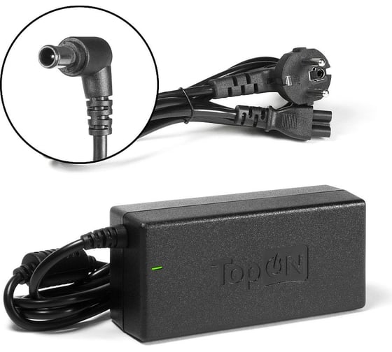 Изображение товара Блок питания TopOn для Sony 19.5V 3.3A (6.0x4.4) 65W VGP-AC19V78 TOP-SY04