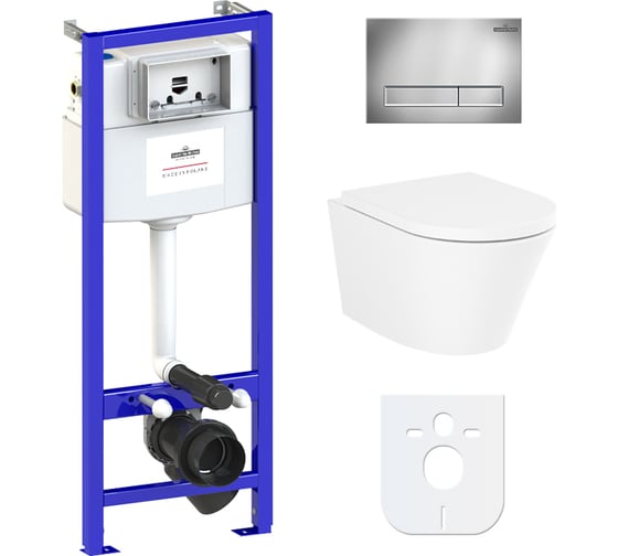 Изображение товара Комплект: инсталляция с унитазом Lavinia Boho Biore Compacto Rimless 6 в 1 77040086