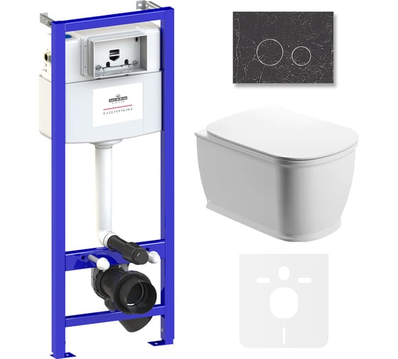 Изображение товара Комплект: инсталляция с унитазом Lavinia Boho Bell Pro Rimless 6 в 1 75110015