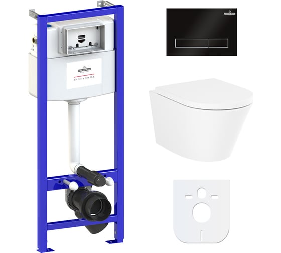 Изображение товара Комплект: инсталляция с унитазом Lavinia Boho Biore Compacto Rimless 6 в 1 77040088
