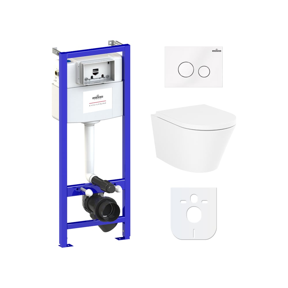 Изображение товара Инсталляция для унитаза Lavinia Biore Compacto Rimless 6 в 1 белый