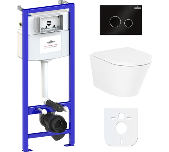Изображение товара Комплект: инсталляция с унитазом Lavinia Boho Biore Compacto Rimless 6 в 1 77040096