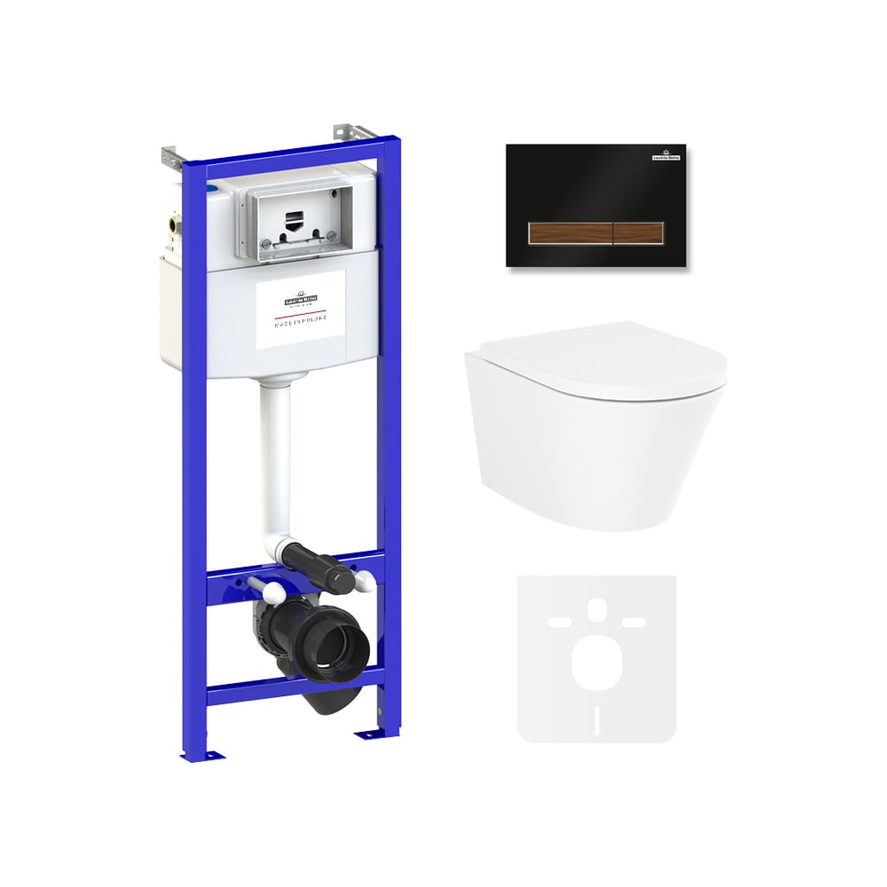 Изображение товара Комплект инсталляции с унитазом Lavinia Boho Biore Compacto Rimless 6 в 1