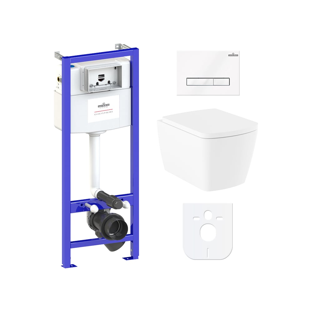 Изображение товара Комплект инсталляции с унитазом Lavinia Boho Aveo Rimless 6 в 1 для современного санузла