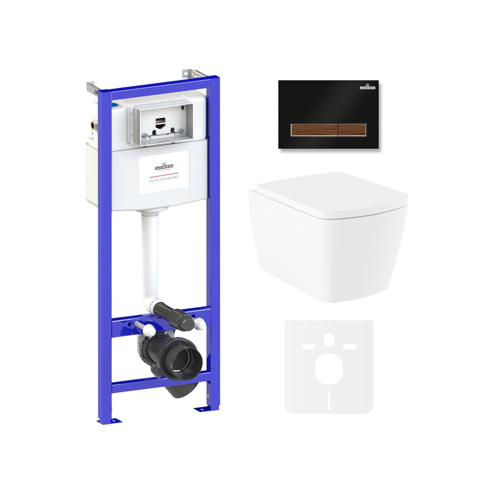 Изображение товара Комплект инсталляции с унитазом Lavinia Boho Aveo Rimless 6 в 1 современный дизайн