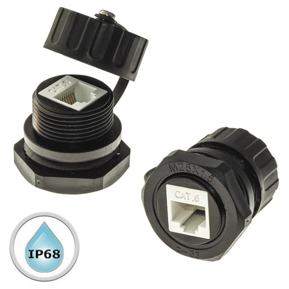 Изображение товара Разъем RJ45 IP68 RUICHI 6Категорий для защищенных соединений