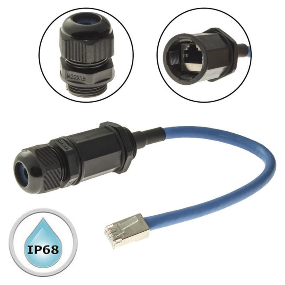 Изображение товара Разъем RJ45 категории 6 RUICHI IP68 для кабелей 1-2 шт. Изображение товара Разъем RJ45 категории 6 RUICHI IP68 для кабелей 1-2 шт.