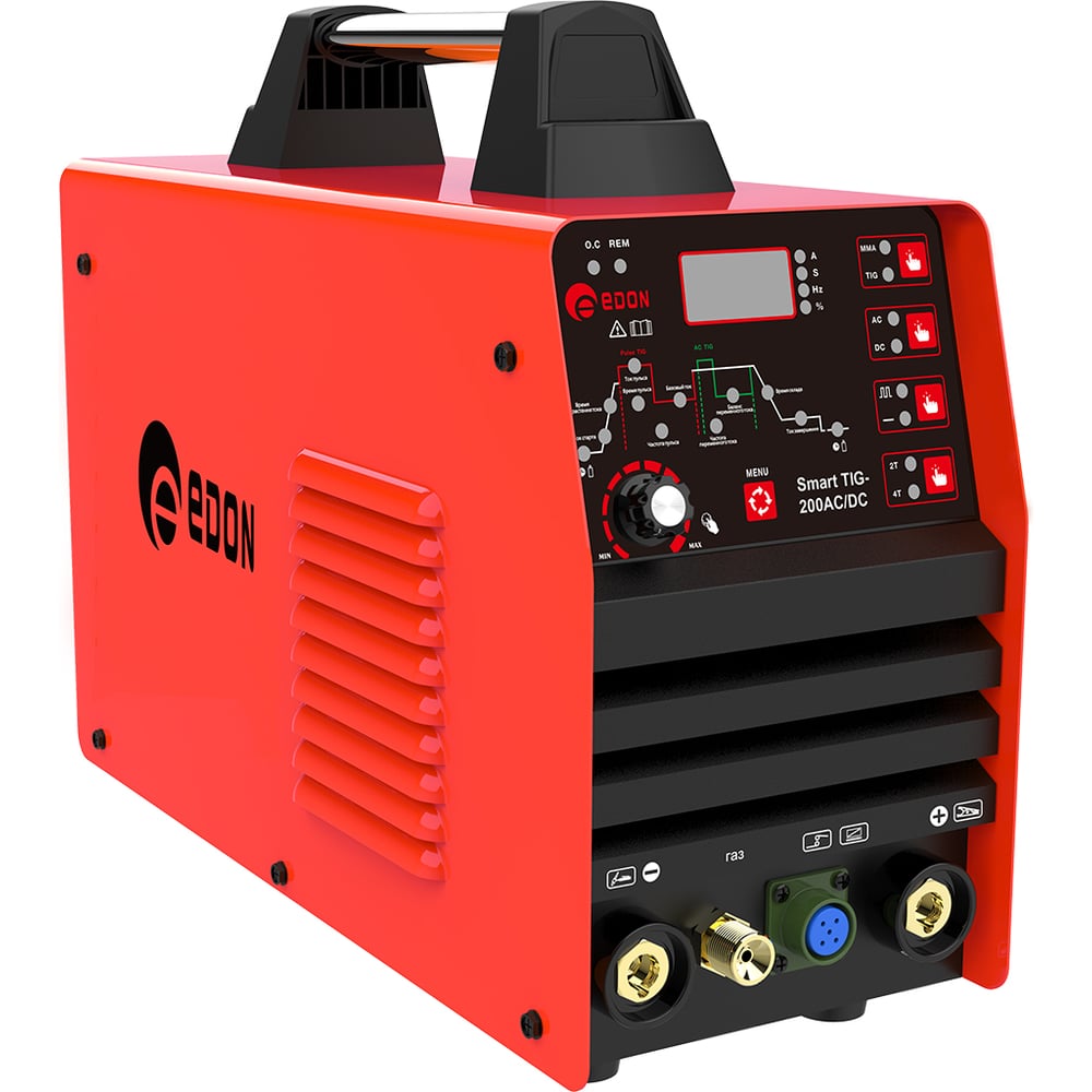 Аппарат аргонодуговой сварки EDON Smart TIG-200AC/DC (TIG 10-200A, MMA 10-160A, 2T/4T, дисплей) 28057