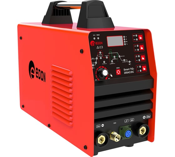 Изображение товара Аппарат аргонодуговой сварки EDON Smart TIG-200AC/DC (TIG 10-200A, MMA 10-160A, 2T/4T, дисплей) 28057