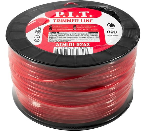Изображение товара Леска для триммеров P.I.T. круг 3LB 2.4 мм, бухта 260м ATML01-R243