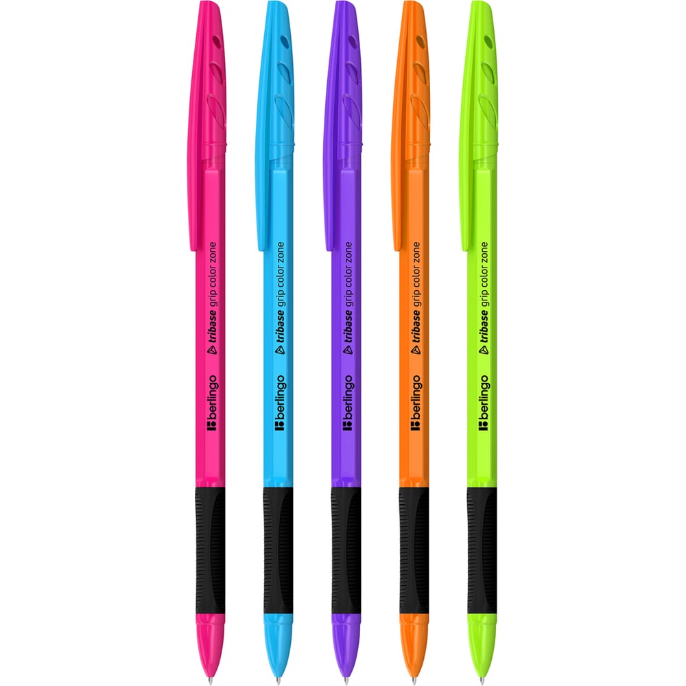Изображение товара Ручка шариковая Berlingo Tribase grip color zone синяя, 0,7мм, грип,, CBp70967 CBp_70967