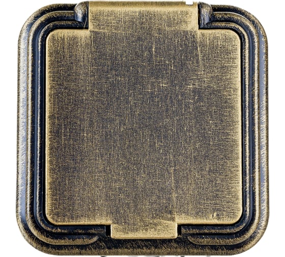 Изображение товара 1-местная розетка SVET RA 16-201-Черная Бронза открытой установки без заземления IP44 EV0311-0036