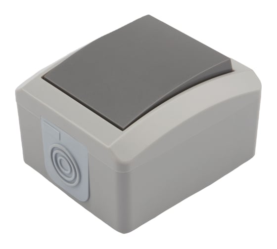 Изображение товара Проходной выключатель KRANZ INDUSTRIAL, IP54, о/у, серый KR-78-0610